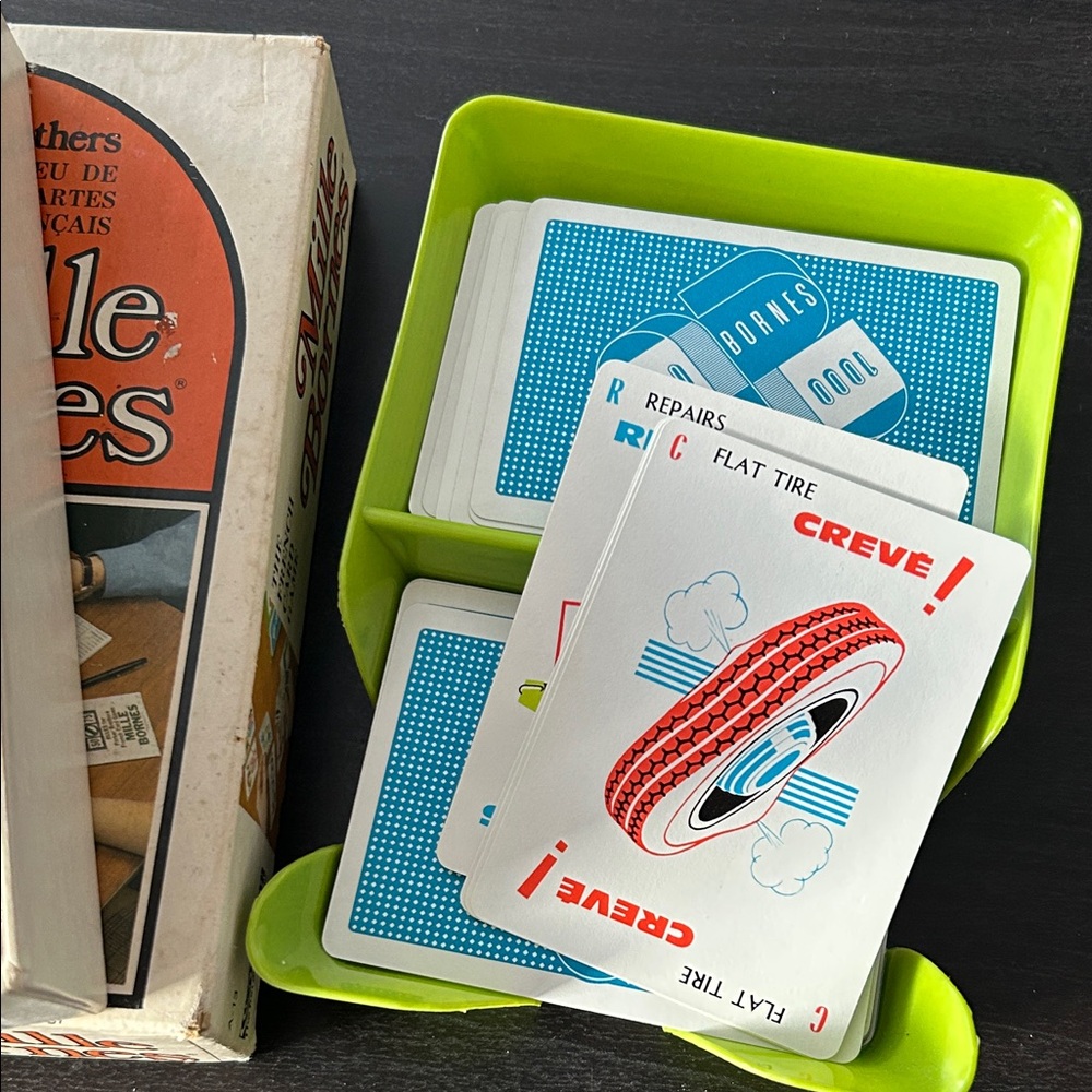 Mille Bornes Card Game - Orange and White. Parker Brothers. 1971 - Picture 5 of 9